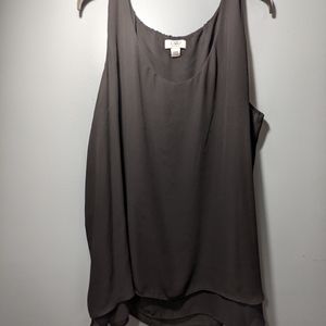 Black chiffon layers tank top